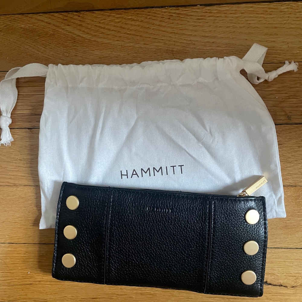 NWT Hammitt black leather wallet
